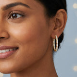 Lab Diamond Inside Out Hoops Earrings 1.00 ct