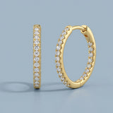 Lab Diamond Inside Out Hoops Earrings 1.00 ct