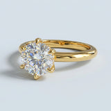 The 6-prong Hidden Halo Solitaire Ring