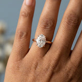 Cathedral Lines Oval Diamond Solitaire