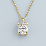 Pear Shape Cut Lab Grown Diamond Pendant