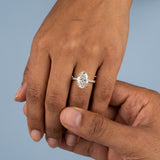 Hidden Halo Oval Brilliant Cut French Cut Pavè