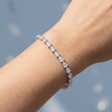 Pear shape Lab Grown Diamond Tennis Bracelet 4.50 cttw