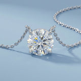 Round Cut Lab Grown Diamond Pendant 2.03 ct
