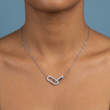 Duo Paperclip Lab Grown Diamond Pendant
