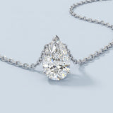 Pear Brilliant Cut Lab Grown Diamond Solitaire Necklace