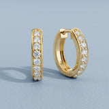 Lab Diamond Huggie Earrings 0.75 ct