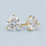 Martini 3-prong: 1.80 Carat D-E Color, VS2-VS1 Clarity, Lab-Grown Diamond Earrings – Timeless Brilliance Redefined
