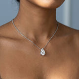 Pear Brilliant Cut Lab Grown Diamond Solitaire Necklace