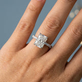 Perfect Hidden Halo Radiant Cut, French Cut Pavé sides, 2.00+ ct, D-E/VS