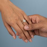 Hidden Halo Pear Brilliant Cut, With Side Diamonds