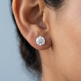 Martini 3-prong: 1.80 Carat D-E Color, VS2-VS1 Clarity, Lab-Grown Diamond Earrings – Timeless Brilliance Redefined