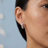 Lab Diamond Huggie Earrings 0.75 ct