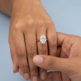 Cathedral Lines Oval Diamond Solitaire