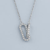 Duo Paperclip Lab Grown Diamond Pendant