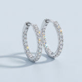 Lab Diamond Inside Out Hoops Earrings 1.00 ct