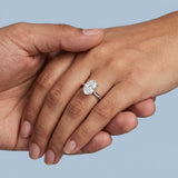 Cathedral Lines Oval Diamond Solitaire