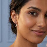 Lab Diamond Inside Out Hoops Earrings 1.00 ct