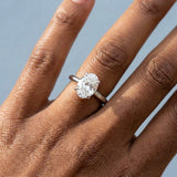 Cathedral Lines Oval Diamond Solitaire