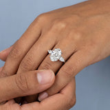 Classic Three-Stone Oval Lab-Grown Diamond Engagement Ring