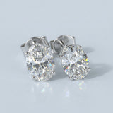 2.0 carat Oval Cut Lab Grown Diamond Stud Earrings
