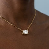 East-West Radiant Cut Pendant (Lab Grown Diamond)