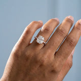 Cushion Brilliant Cut Diamond Hidden Halo French Cut Pavé sides