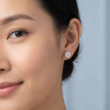 Martini 3-prong: 1.80 Carat D-E Color, VS2-VS1 Clarity, Lab-Grown Diamond Earrings – Timeless Brilliance Redefined