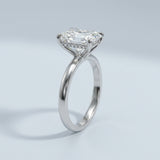 Melisande Radiant cut Solitaire Diamond Ring 3.00 + ct, E/VS