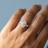 Classic Three-Stone Oval Lab-Grown Diamond Engagement Ring