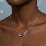 Duo Paperclip Lab Grown Diamond Pendant