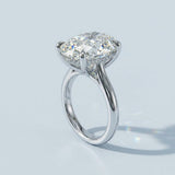 Oval Hidden-Halo Lab-Grown Diamond Ring — 2.00 ct Centre Minimum