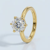 The 6-prong Hidden Halo Solitaire Ring