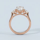 Classic Three-Stone Oval Lab-Grown Diamond Engagement Ring