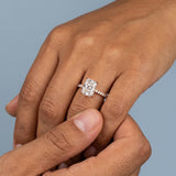 Perfect Hidden Halo Radiant Cut, French Cut Pavé sides, 2.00+ ct, D-E/VS