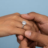 The 6-prong Hidden Halo Solitaire Ring