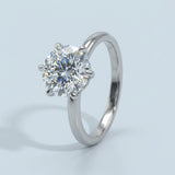The 6-prong Hidden Halo Solitaire Ring