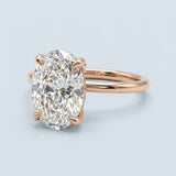 Oval Hidden-Halo Lab-Grown Diamond Ring — 2.00 ct Centre Minimum