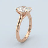Cathedral Lines Oval Diamond Solitaire