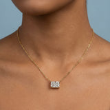 East-West Radiant Cut Pendant (Lab Grown Diamond)