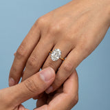 Hidden Halo Oval Brilliant Cut