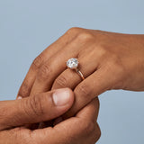 The 6-prong Hidden Halo Solitaire Ring