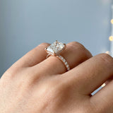 Perfect Hidden Halo Radiant Cut, French Cut Pavé sides, 2.00+ ct, D-E/VS