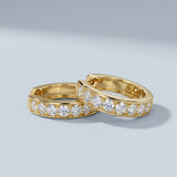 Lab Diamond Huggie Earrings 0.75 ct