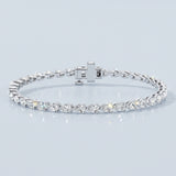Pear shape Lab Grown Diamond Tennis Bracelet 4.50 cttw