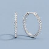 Lab Diamond Inside Out Hoops Earrings 1.00 ct