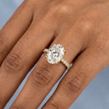 Hidden Halo Oval Brilliant Cut French Cut Pavè