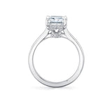 Radiant cut Diamond Hidden Halo