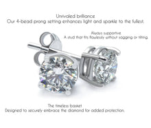 1.00 + carat VS1 -VS2 D-E Ideal Stud Earrings