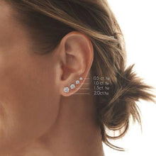 Hidden Halo Stud Earrings D-E VS1 ideal 1.00 + carat